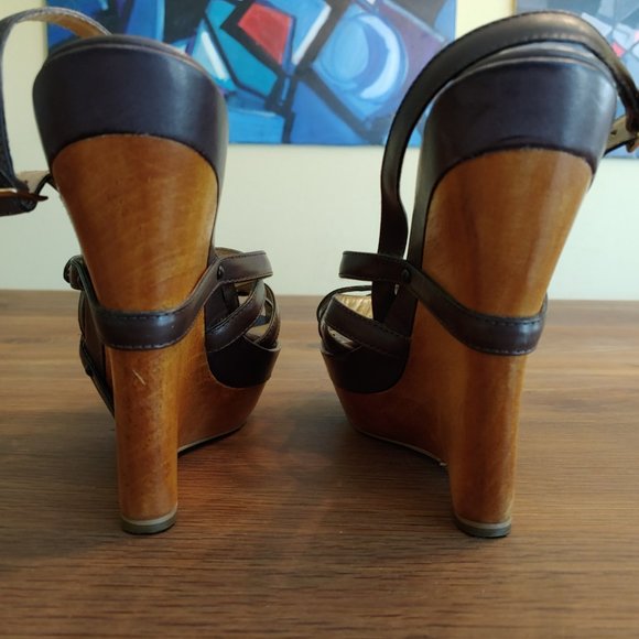 Bebe wooden wedges size 10 - Picture 2 of 3